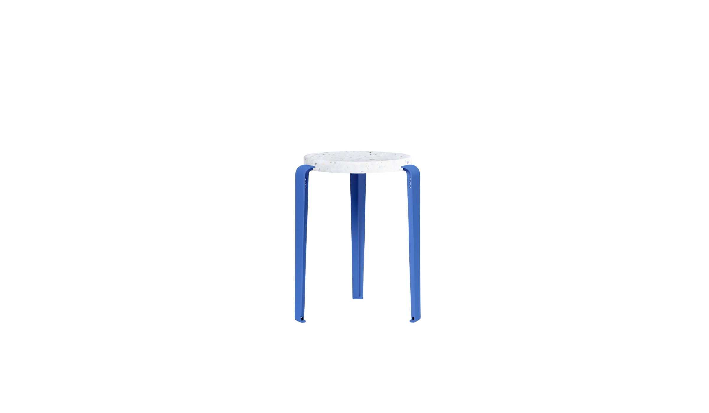 Tabouret Lou en plastique recyclé Venezia, bleu azur