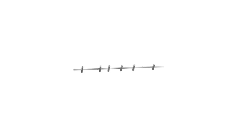 Porte-manteau, 6 piquets, 70cm, chrome