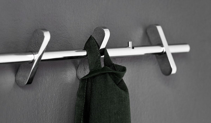 Porte-manteau, 6 piquets, 70cm, chrome