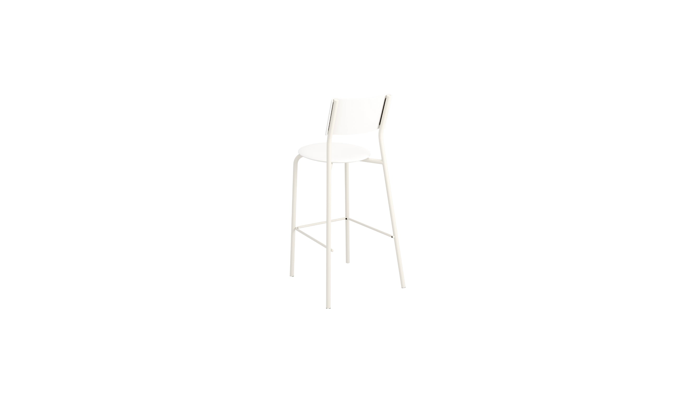 Chaise de bar SSDr 75 cm, blanc crème