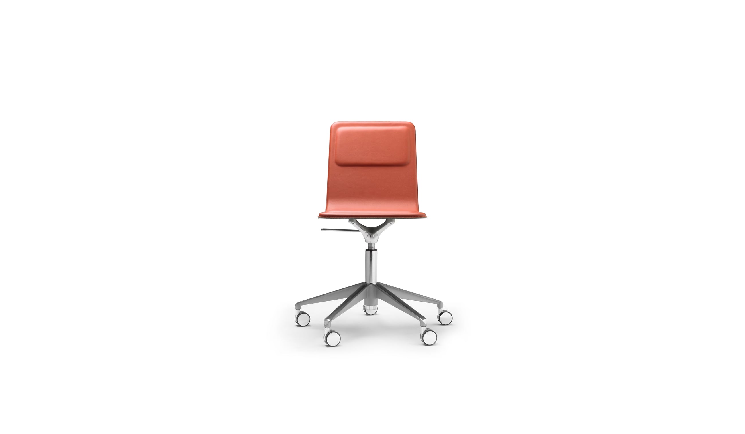 Chaise de bureau Laia, sans accoudoirs, avec roulettes