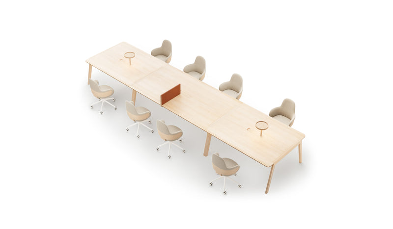 Bureau bench Heldu, 8 personnes