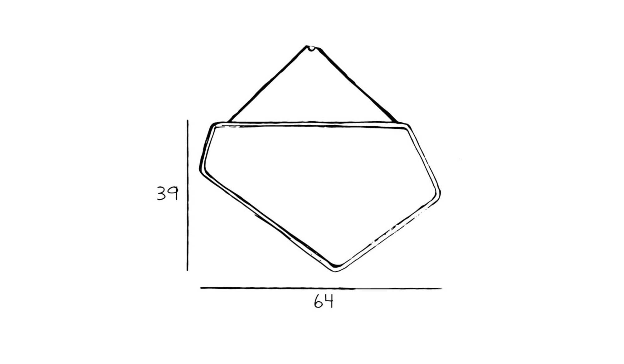 Miroir organique Ego, chêne noirci, taille S