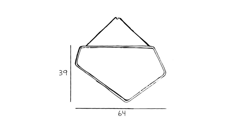 Miroir organique Ego, chêne noirci, taille S