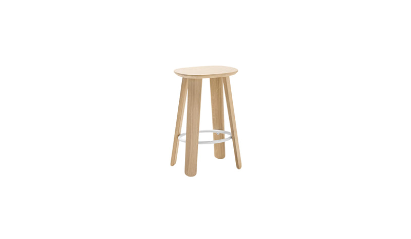 Tabouret de comptoir Triku, bois massif