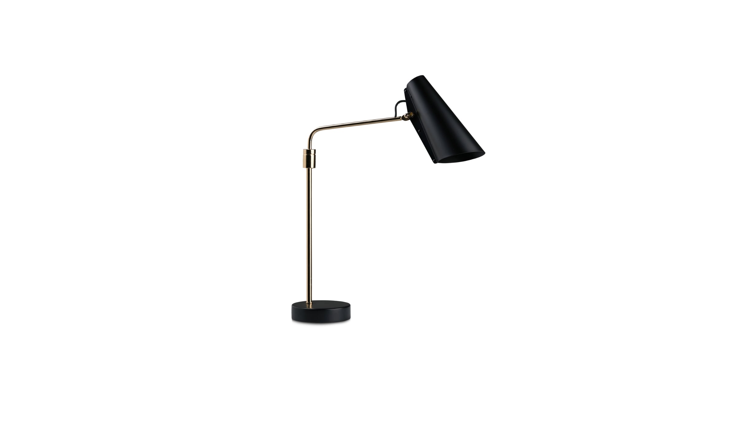 Lampe de table-Birdy Swing - Lampe de table, abat-jour noir et corps en laiton--NOVINEA-NORTHERN