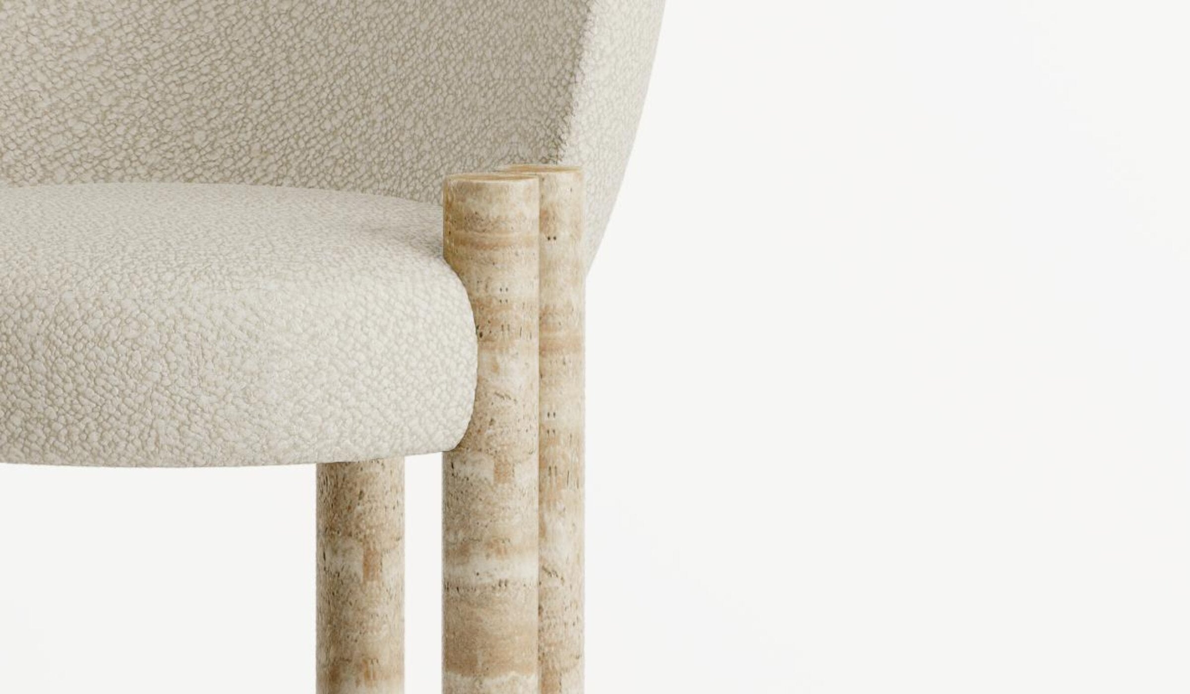 Cassiopea - Luxury Travertine marble chair