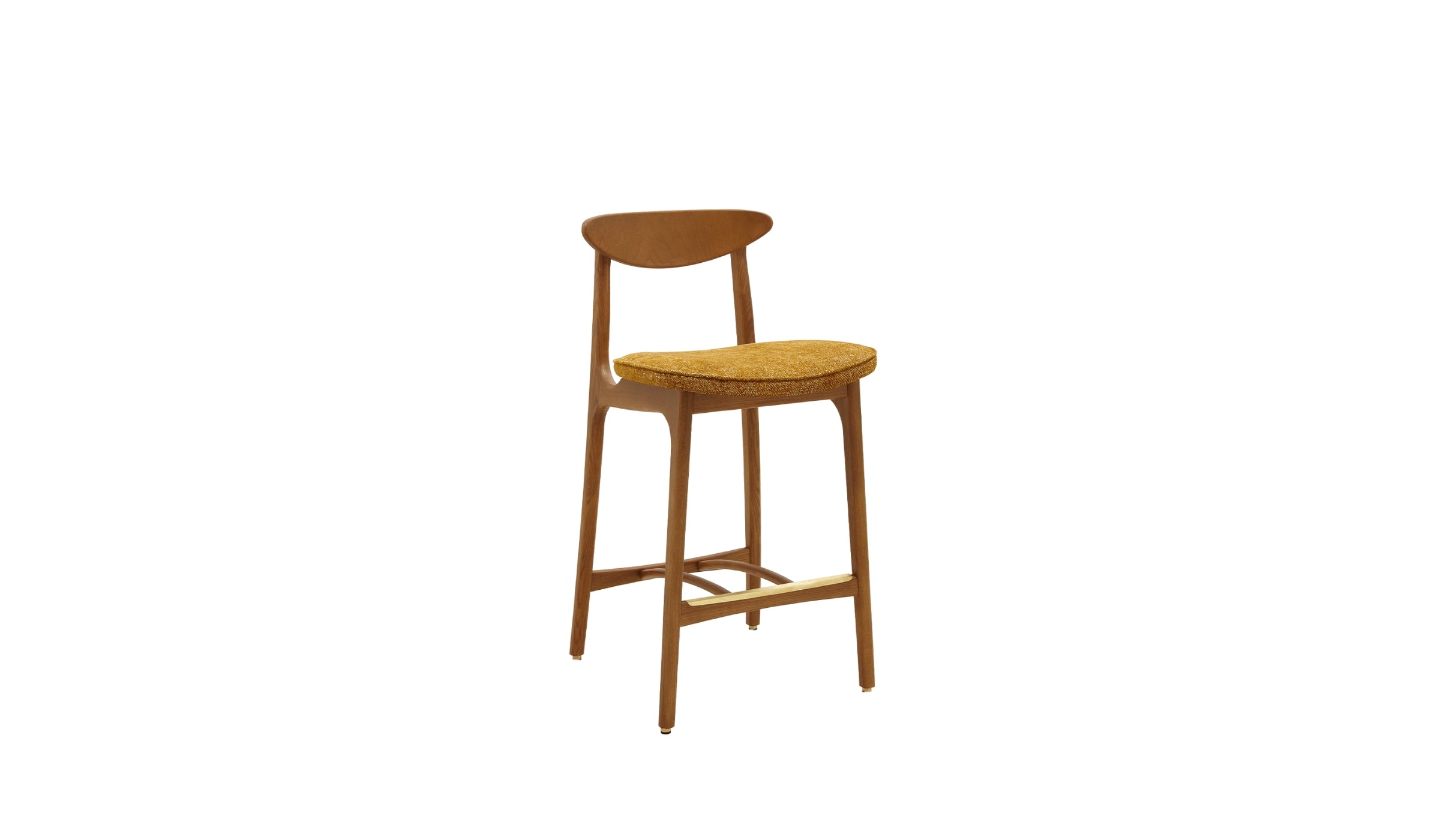 Chaise de bar-200-190 Mix - Chaise de comptoir, tissu marbré, jaune--NOVINEA-366 CONCEPT