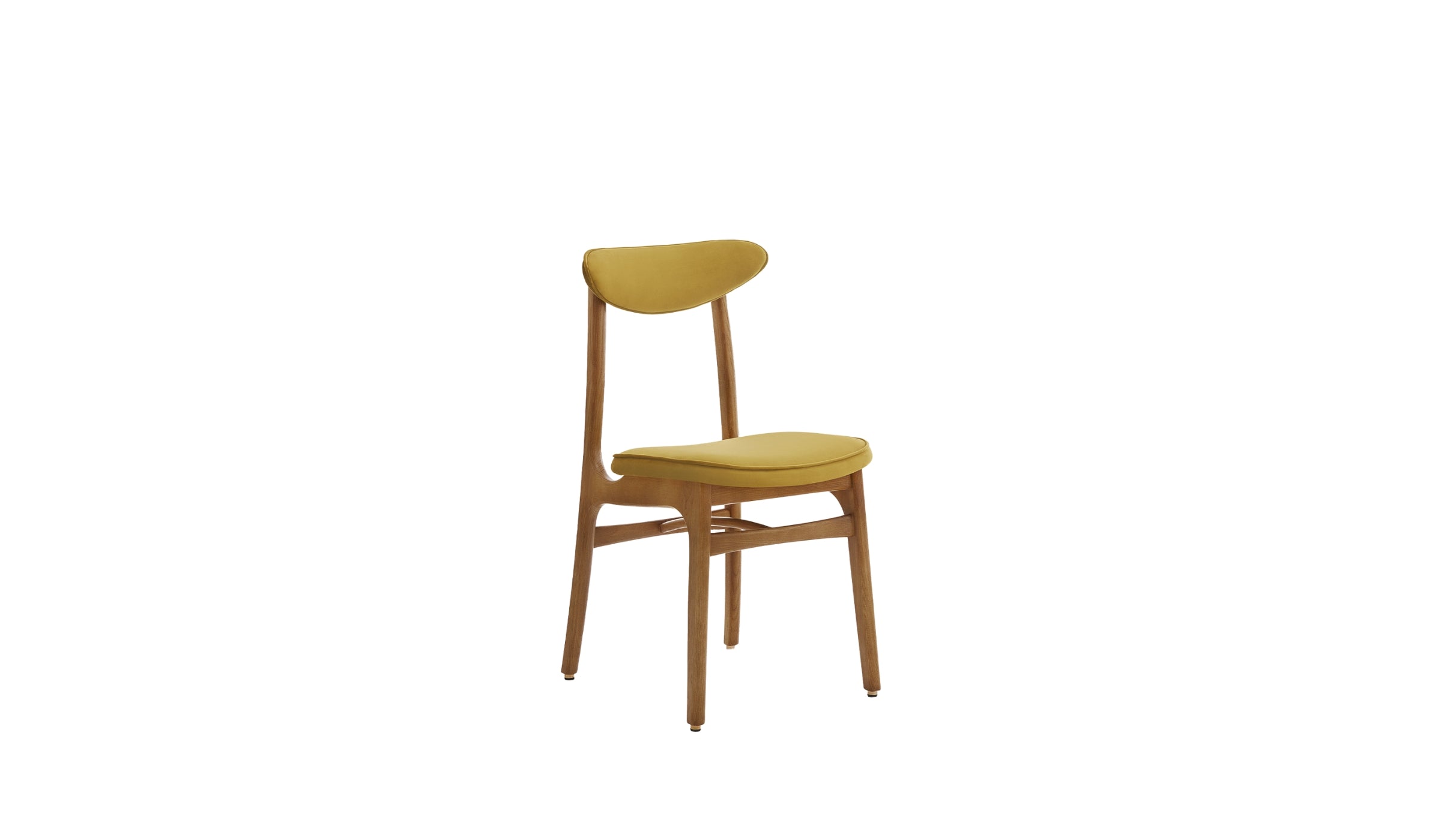 Chaise-200-190 - Chaise, tissu velours lumineux, jaune moutarde--NOVINEA-366 CONCEPT