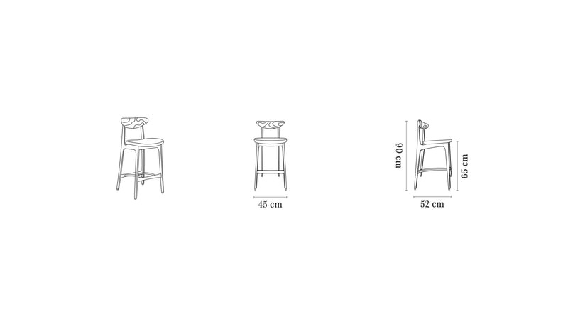 Chaise de bar-200-190 Mix - Chaise de comptoir, tissu marbré, blanc--NOVINEA-366 CONCEPT