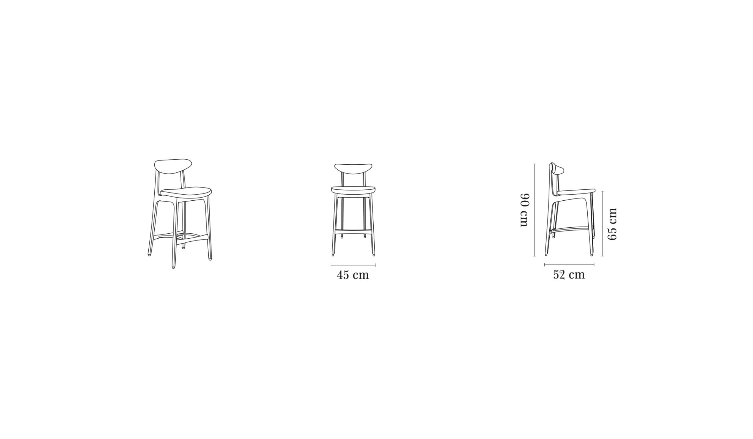 Chaise de bar-200-190 - Chaise de comptoir, tissu velours lumineux, rose--NOVINEA-366 CONCEPT