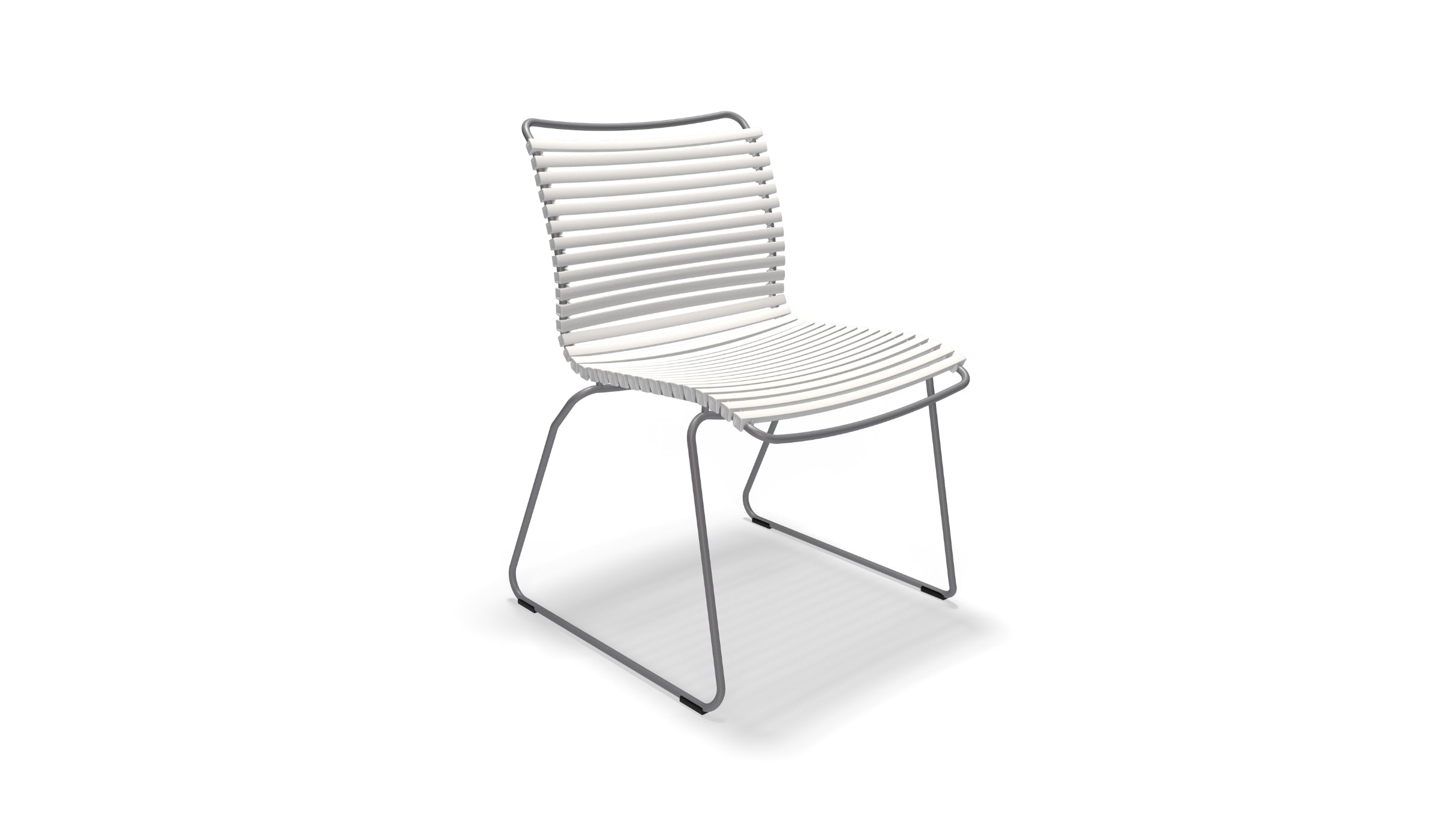 Click - Chaise d'extérieur ergonomique et minimaliste, blanc soyeux