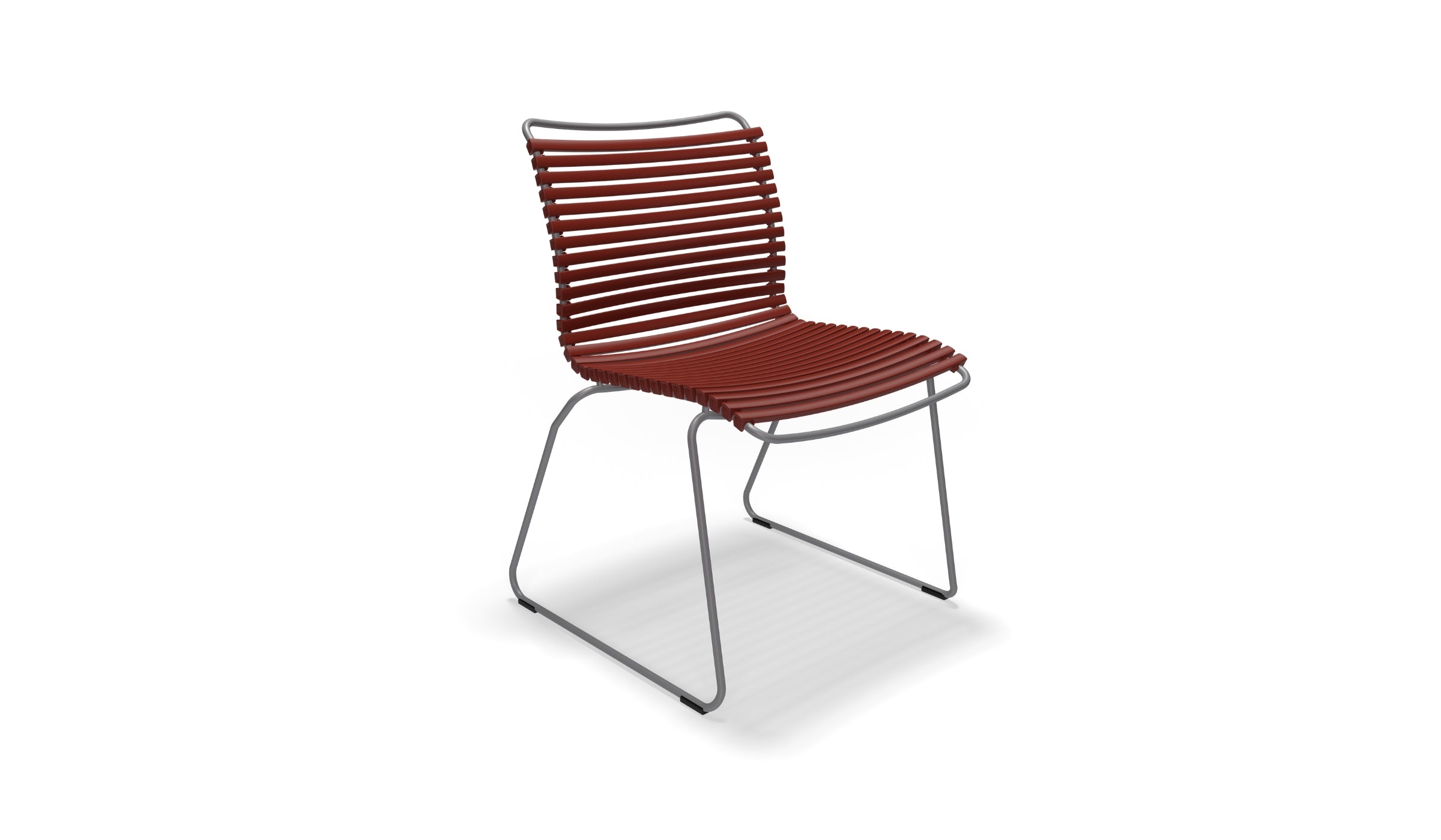 Click - Chaise d'extérieur ergonomique et minimaliste, paprika