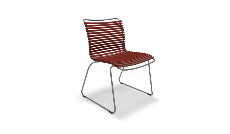 Click - Chaise d'extérieur ergonomique et minimaliste, paprika