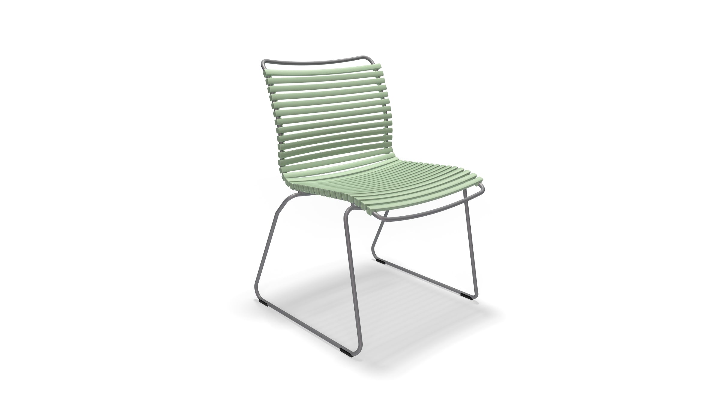 Click - Chaise d'extérieur ergonomique et minimaliste, vert sauge
