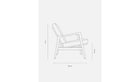 Stefan armchair, white velvet