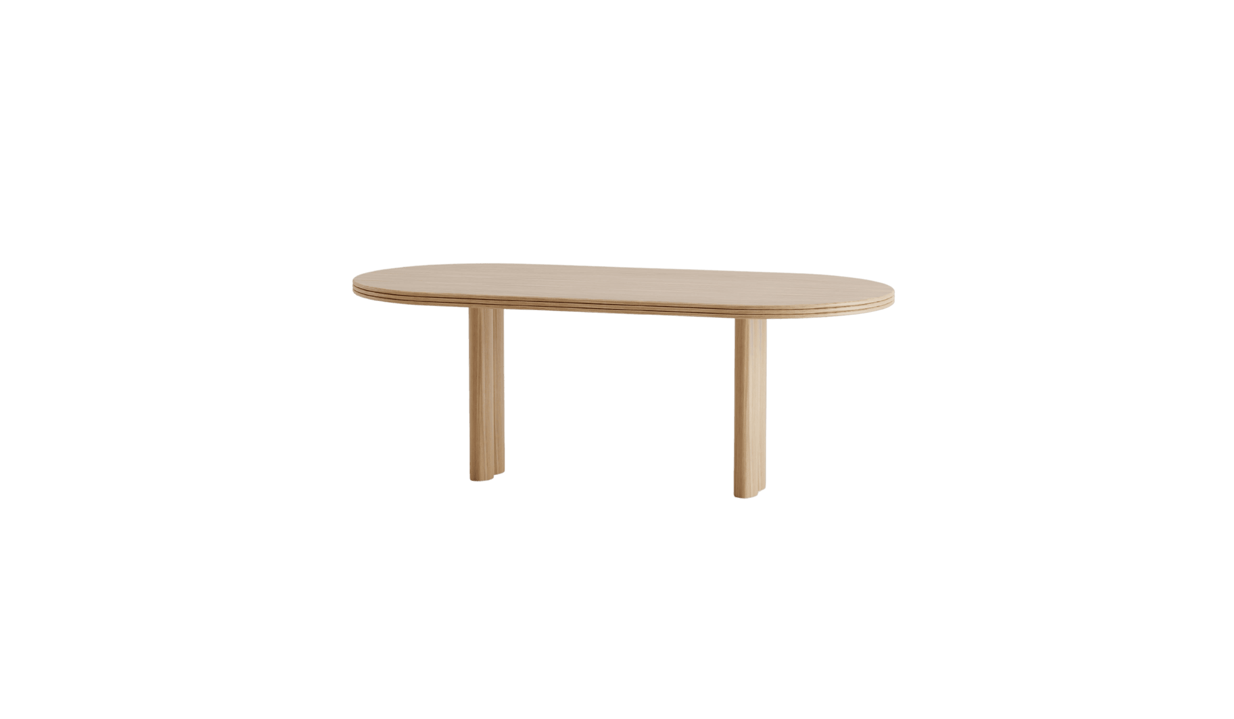 Driadea - Table de repas moderne en chêne massif