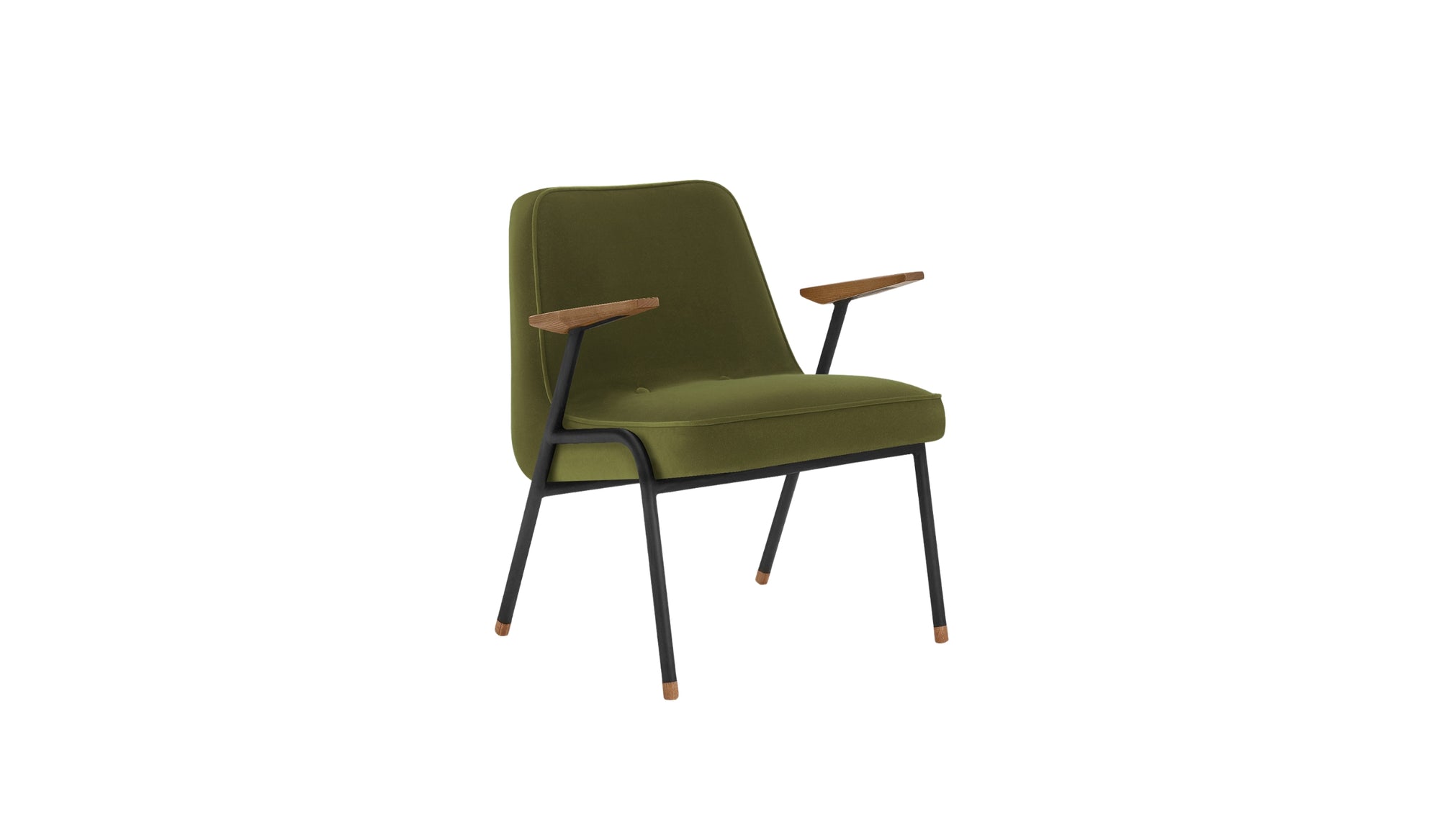 Fauteuil-366 Métal - Fauteuil, tissu velours, vert--NOVINEA-366 CONCEPT