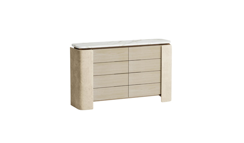 Exclusive Galatea sideboard, in wood with marble top