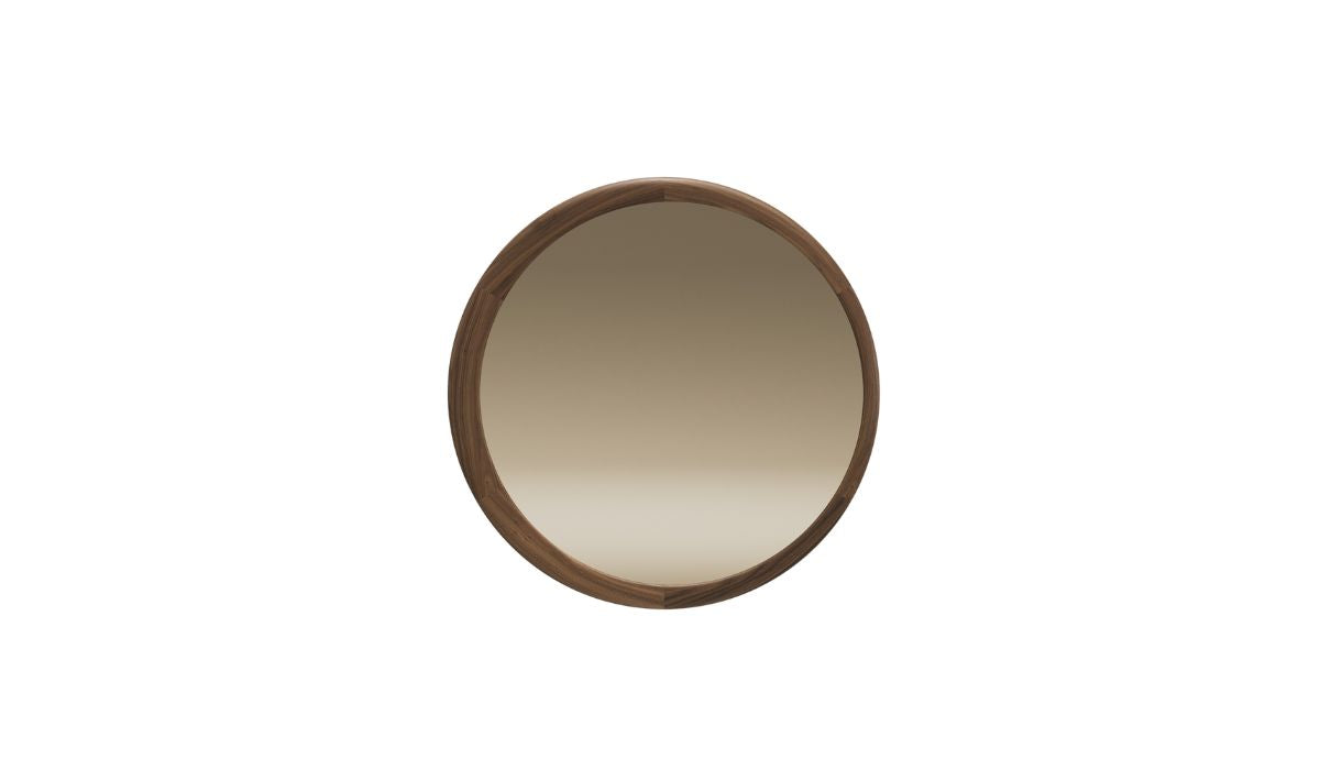 Luna - L mirror, walnut frame, bronze mirror