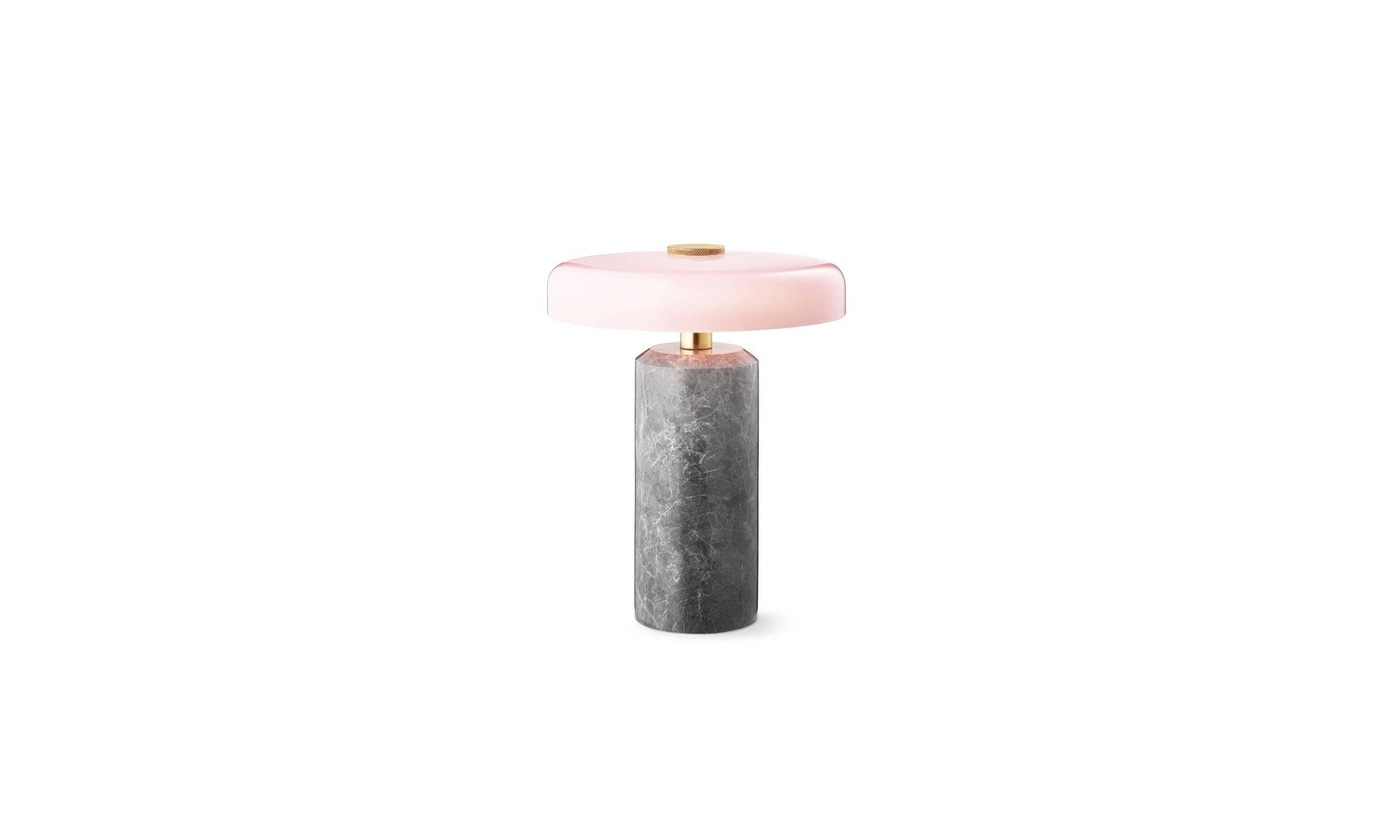 Trip Portable Lamp, Silver Marble, Glossy Pink