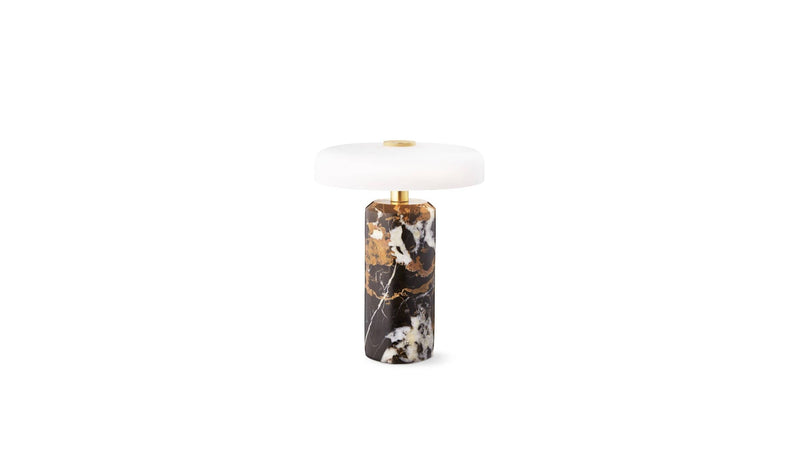 Trip Portable Lamp, Dark Clay Marble, Matte Opal