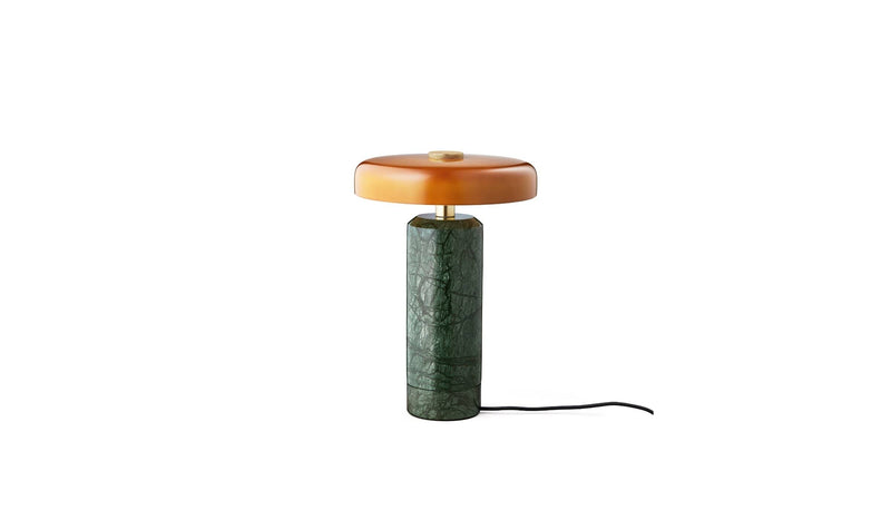 Lampe portable Trip, marbre vert, ambrée brillant