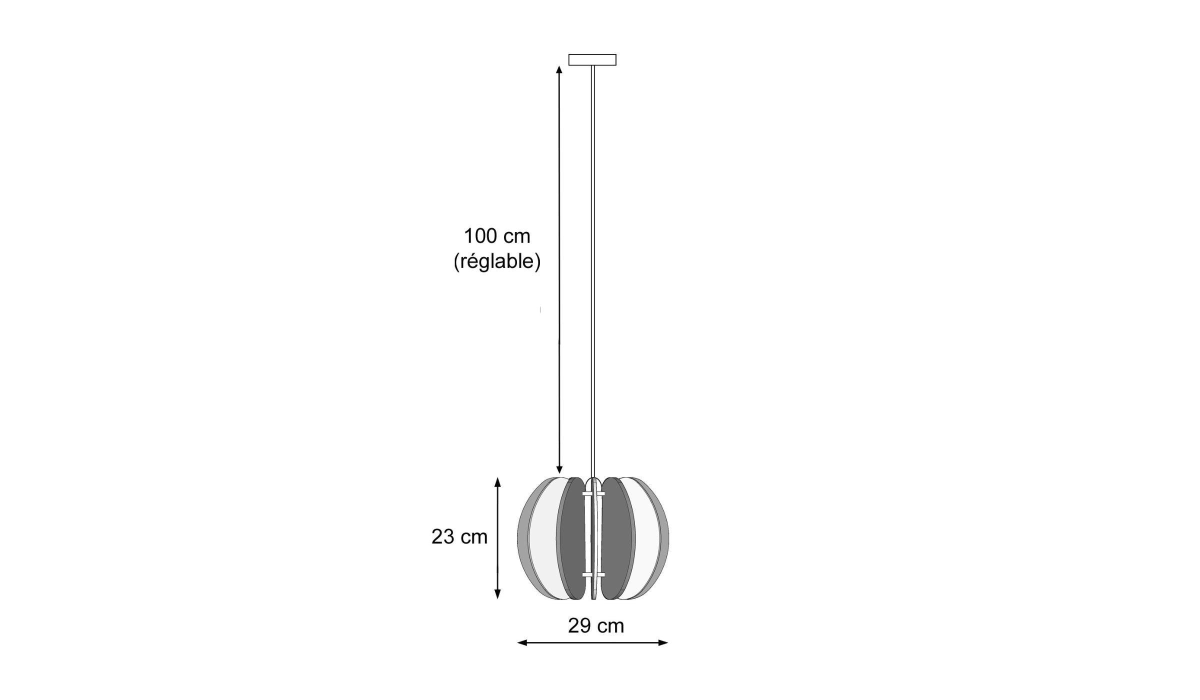 Lampe suspendue Alpha Zulu Rond en matériaux recyclés, bleu-blanc