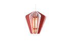 Lampe suspendue Alpha Zulu Triangle en matériaux recyclés, rouge-blanc