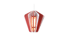 Lampe suspendue Alpha Zulu Triangle en matériaux recyclés, rouge-blanc