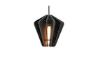 Lampe suspendue Alpha Zulu Triangle en matériaux recyclés, noir-noir