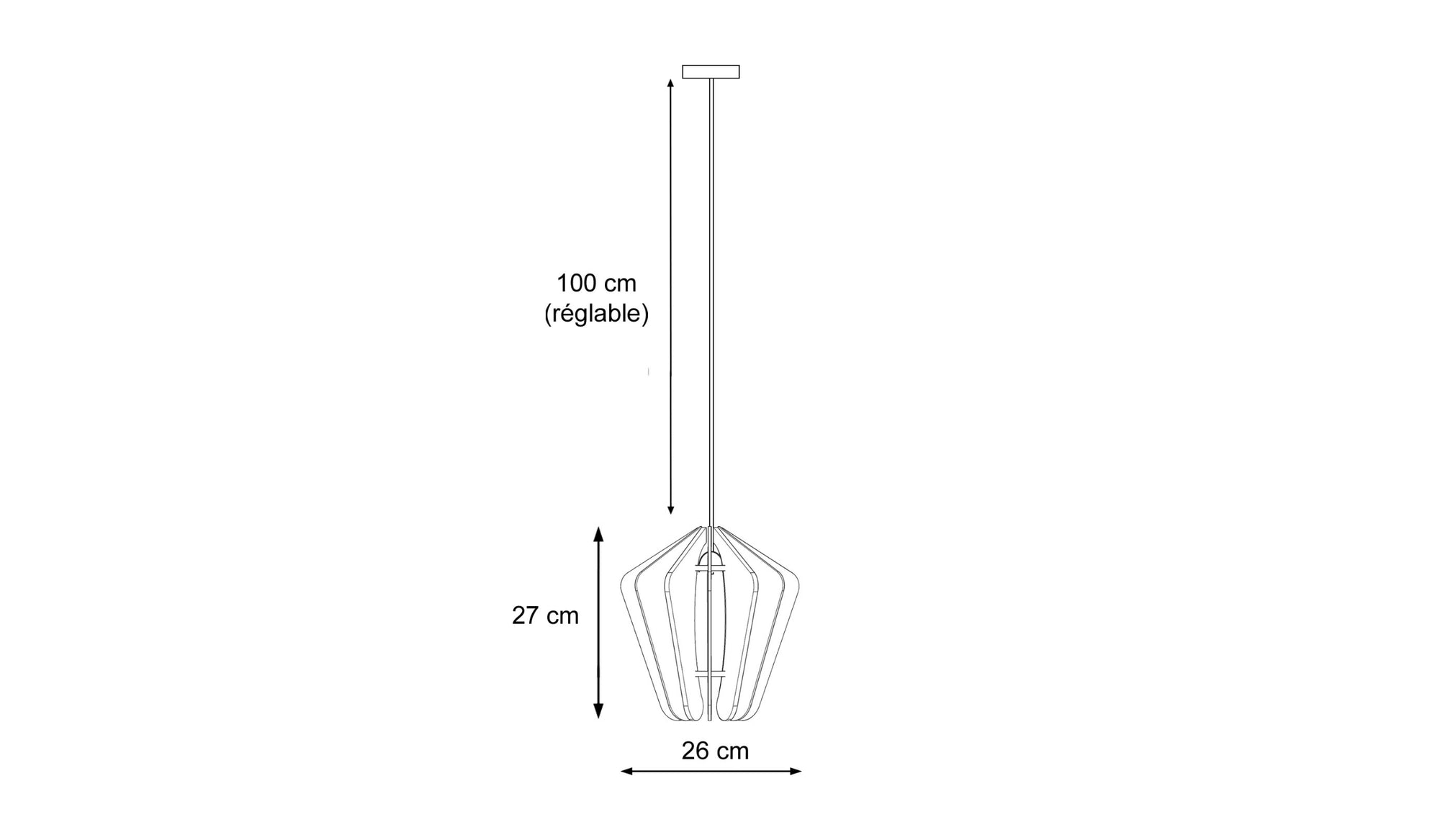 Alpha Zulu Triangle pendant lamp made of recycled materials, yellow-white