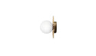 Liila Muse Small - Wall or ceiling light, opal white glass shade, Gold