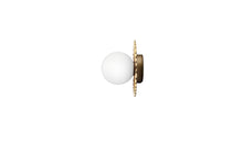 Liila Muse Small - Wall or ceiling light, opal white glass shade, Gold