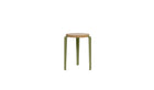 Lou stool in oak and steel, rosemary green