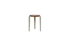 Tabouret Lou en chêne teinté et acier gris eucalyptus