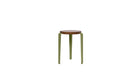 Tabouret Lou en chêne teinté et acier vert kaki