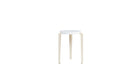 Tabouret Lou en plastique recyclé Venezia, blanc crème