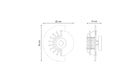 Moonshadow modern wall light made from recycled materials, completely black