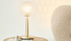 Miira - Table lamp in anodized metal, transparent glass, gold