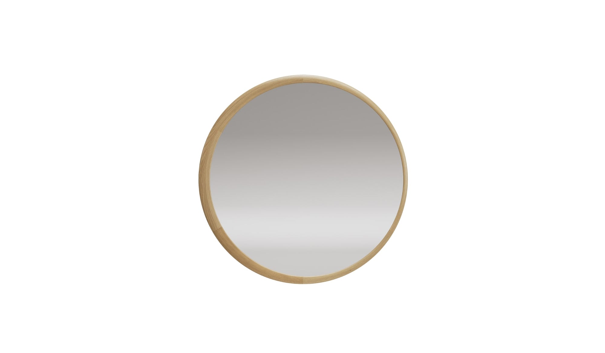 Grand miroir rond Luna XL, en chêne