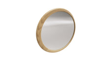 Miroir rond Luna L, en chêne