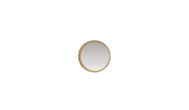 Luna M round mirror, in oak