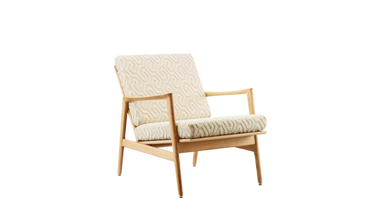 Stefan - Armchair, coffee fabric, beige