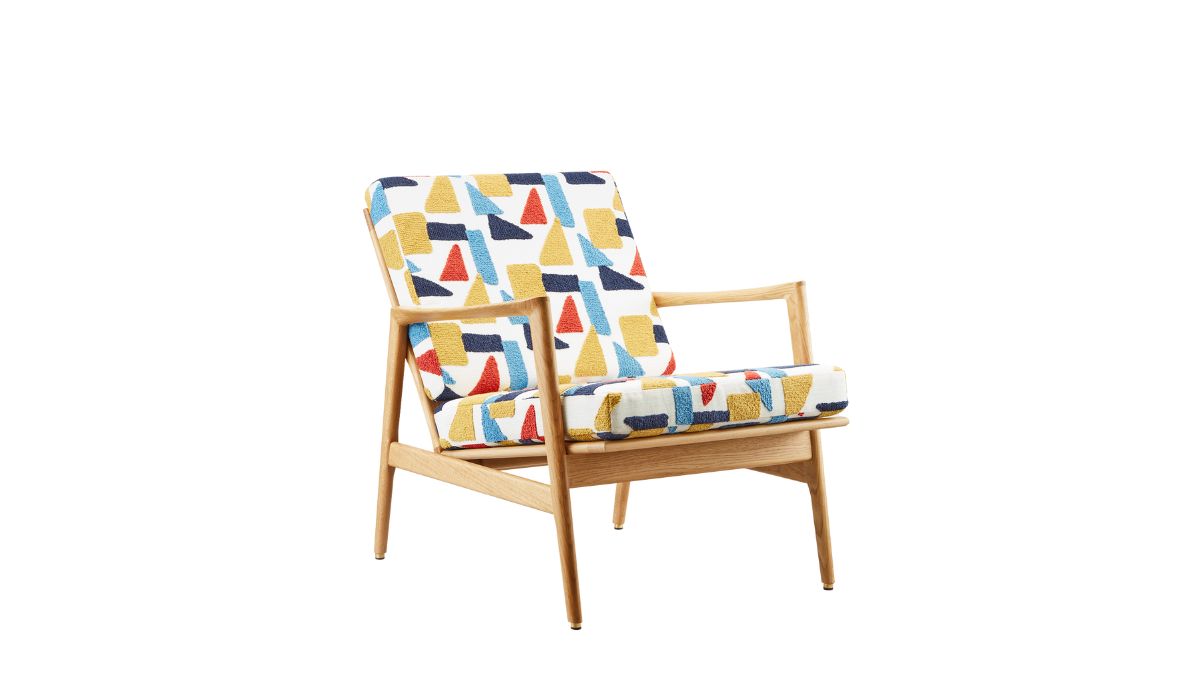 Stefan - Armchair, Mondrian fabric