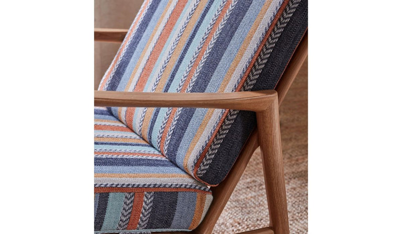 Fauteuil Stefan, tissu Costa Nova Bleu Casamance