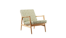 Fauteuil Stefan, tissu coffee vert