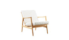 Stefan armchair, white coffee fabric