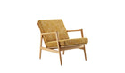 Stefan armchair, mustard marble fabric