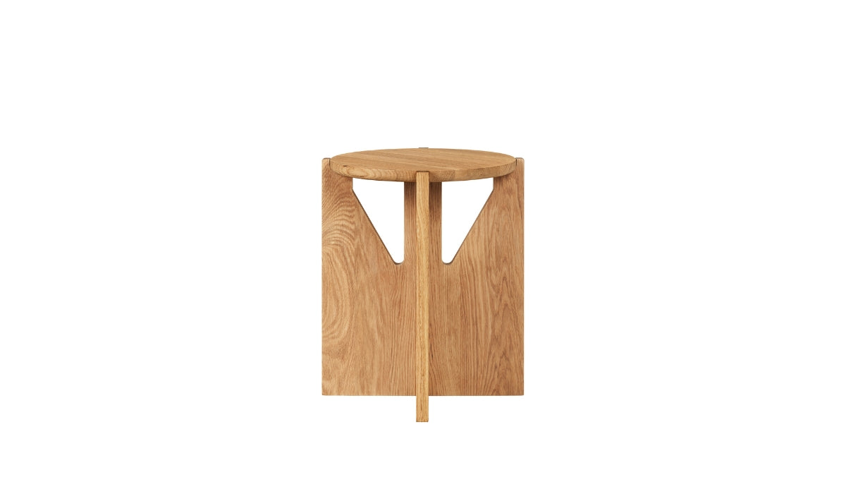 Simple - Solid oak stool, raw